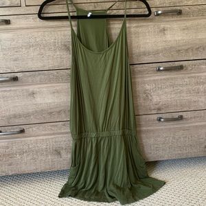 Olive green pocketed romper